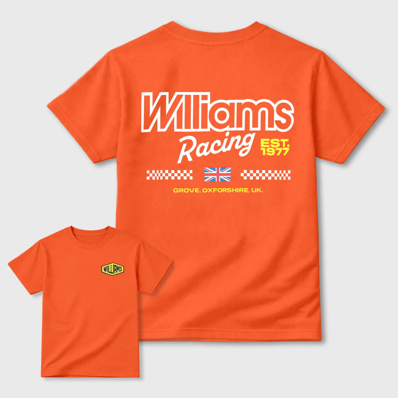 Williams Racing Team T-Shirt Black Men's Classic Fit Cotton Shirt With Logo And British Flag Design