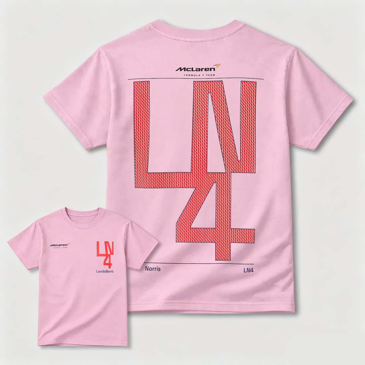 McLaren Lando Norris Ln4 Racing T Shirt Black Red Design Formula 1 Fan Apparel