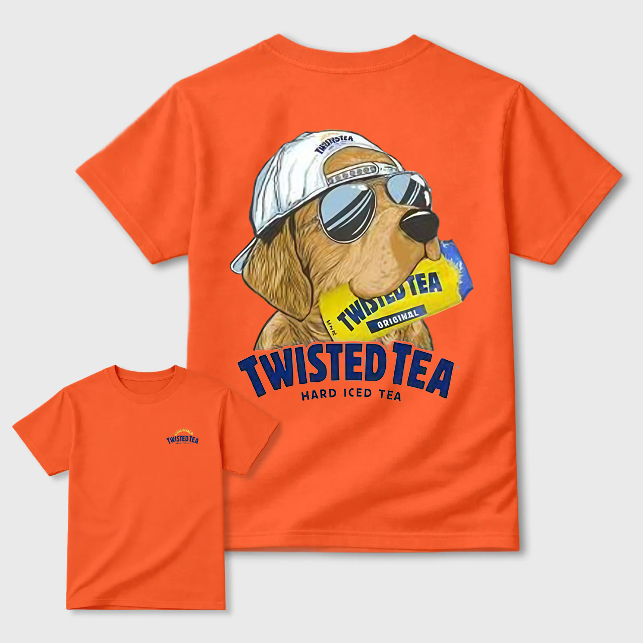 Retro Cool Dog With Twisted Tea Graphic Casual T-Shirt