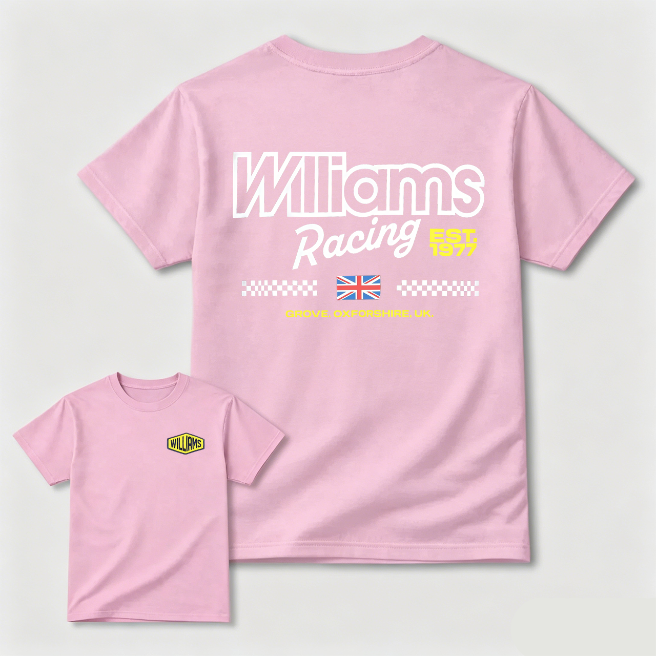 Williams Racing Team T-Shirt Black Men's Classic Fit Cotton Shirt With Logo And British Flag Design