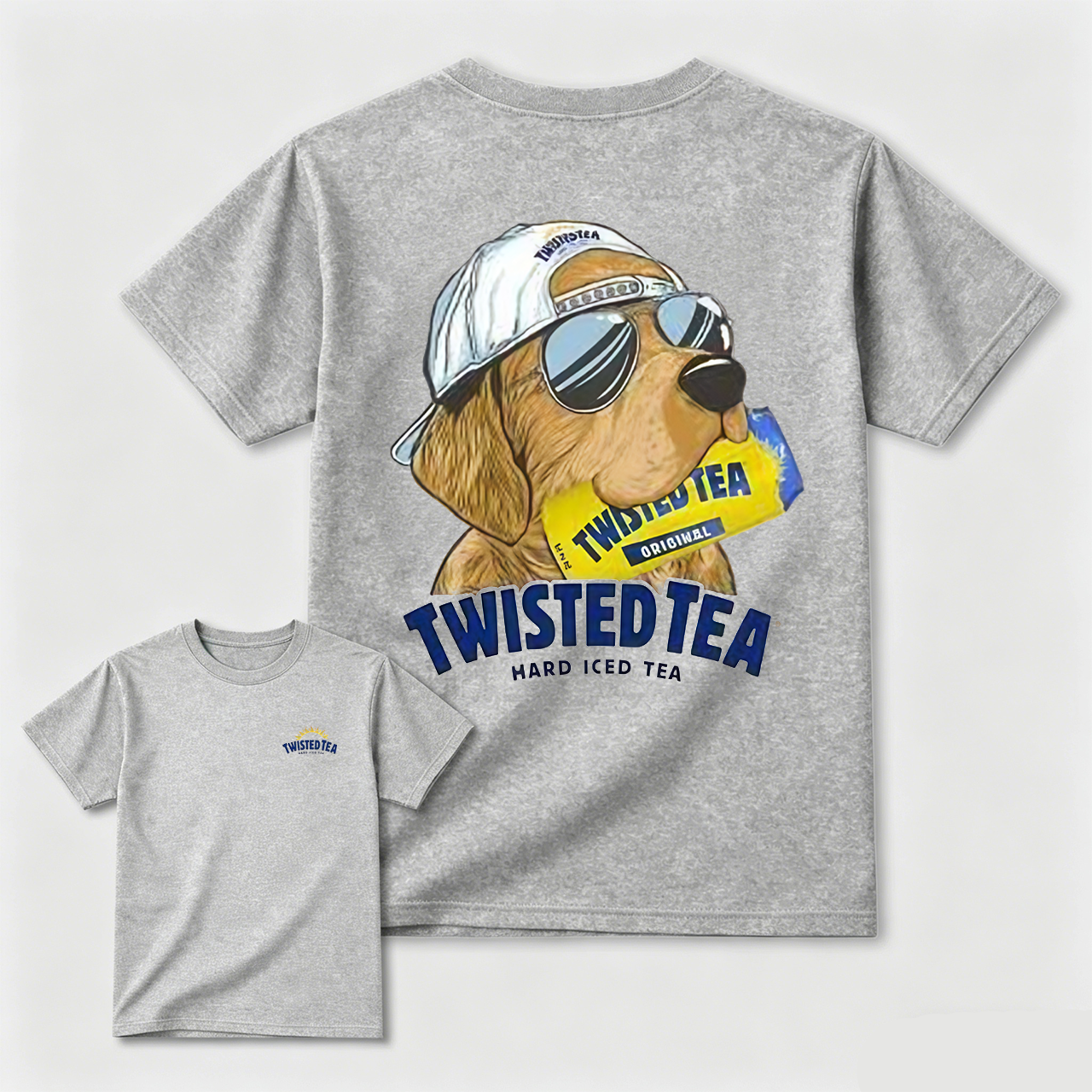 Retro Cool Dog With Twisted Tea Graphic Casual T-Shirt