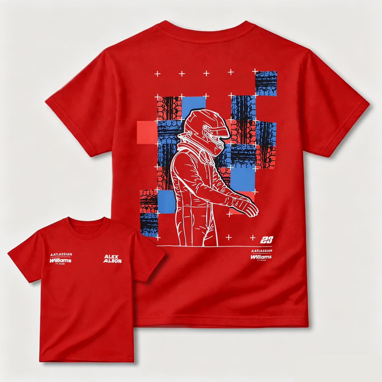 Alex Albon F1 Racing T-Shirt Williams Team Design Black Men's Apparel