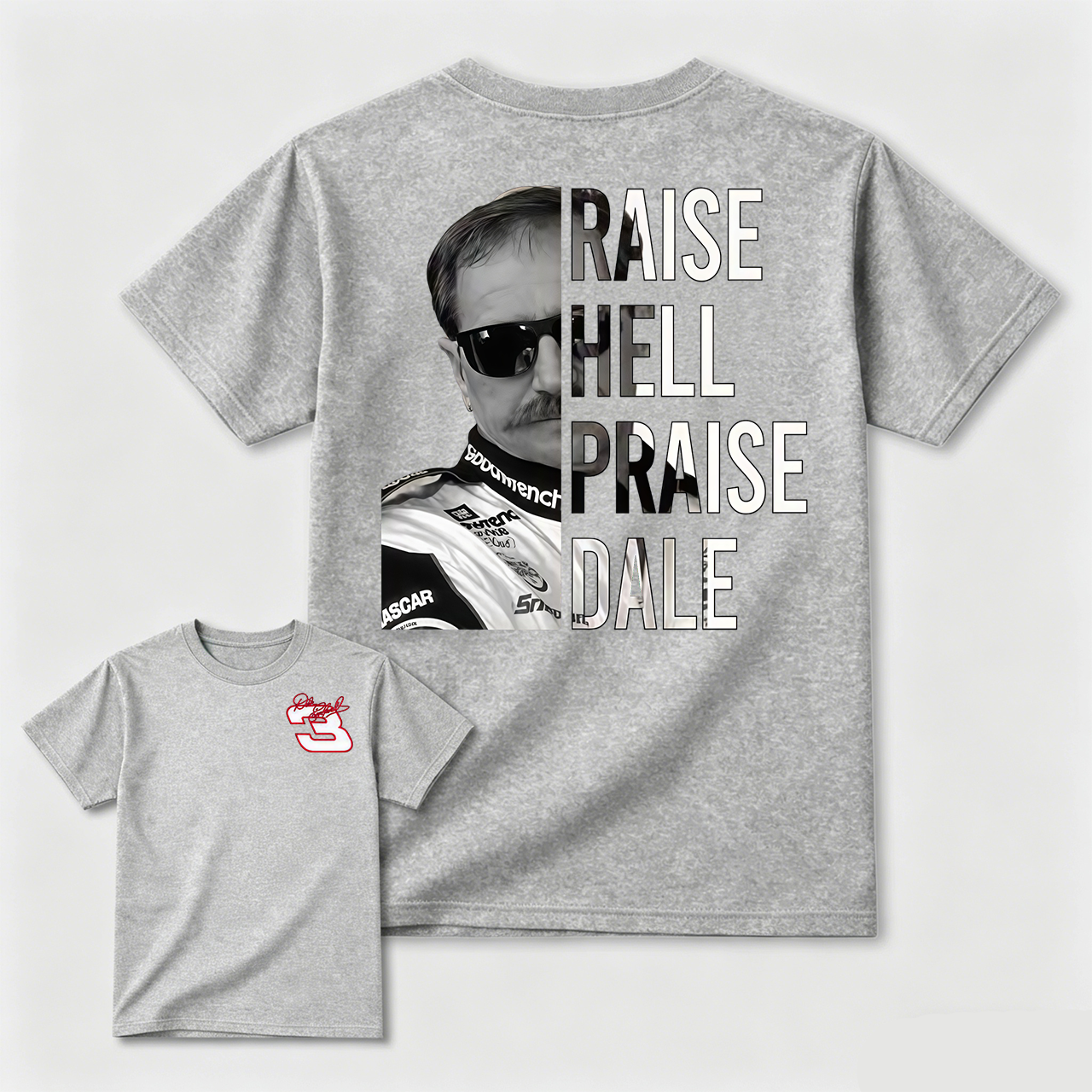 Raise Hell Praise Dale Style Unisex T-Shirt, Dale Earnhardt 03 Vintage Shirt, Racing Fan Sweatshirt, Hoodie, Nascar Graphic Tee, Gift For Fans