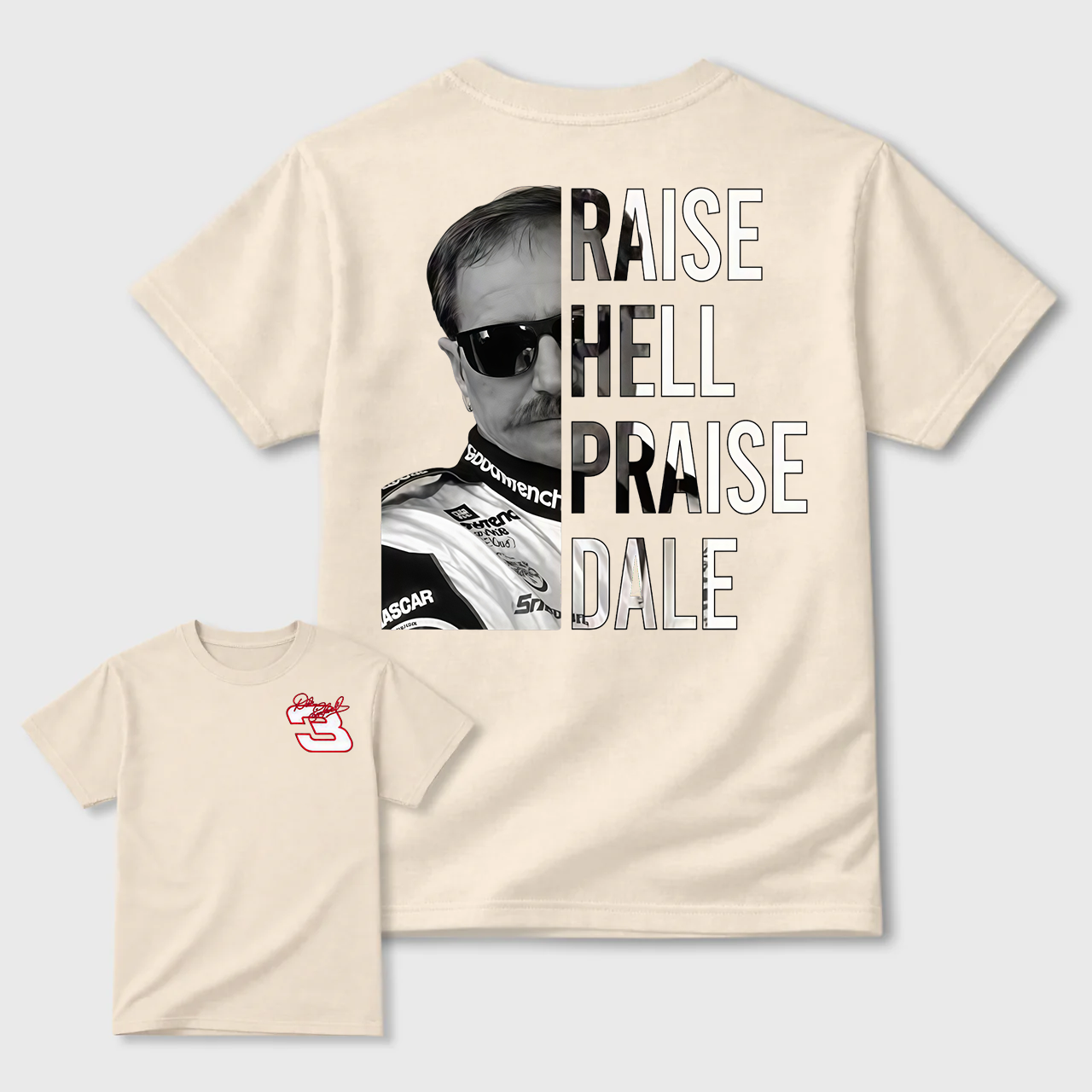 Raise Hell Praise Dale Style Unisex T-Shirt, Dale Earnhardt 03 Vintage Shirt, Racing Fan Sweatshirt, Hoodie, Nascar Graphic Tee, Gift For Fans