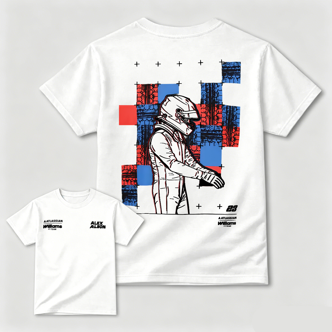 Alex Albon F1 Racing T-Shirt Williams Team Design Black Men's Apparel