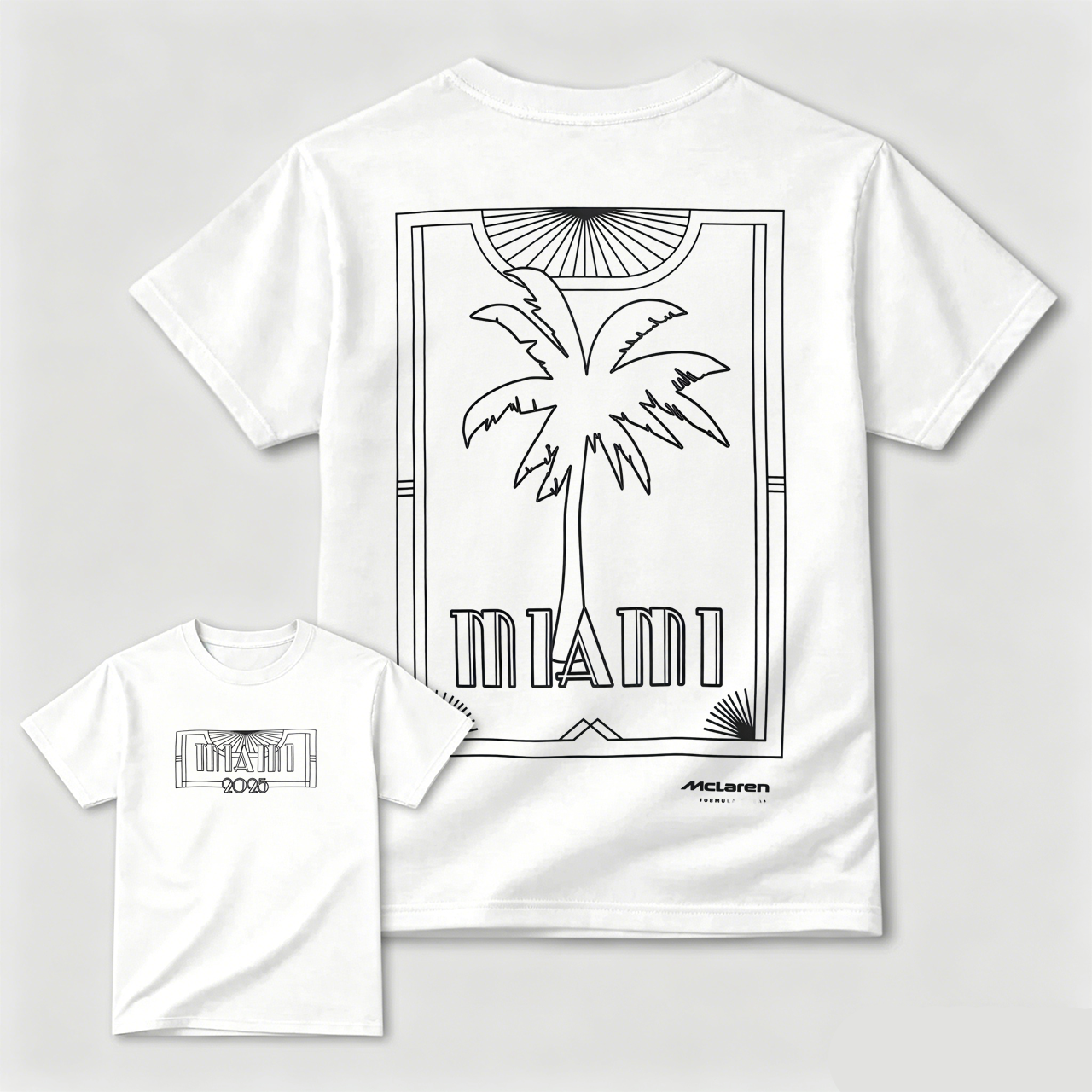 Miami Palm Tree Graphic T-Shirt Black Men Women Unisex Streetwear Fashion Top McLaren Design