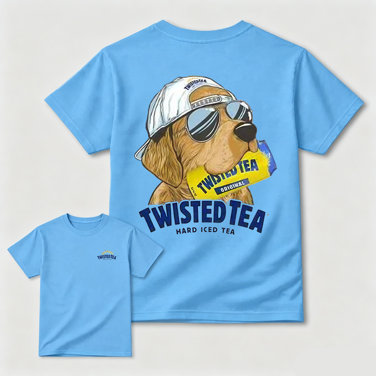 Retro Cool Dog With Twisted Tea Graphic Casual T-Shirt