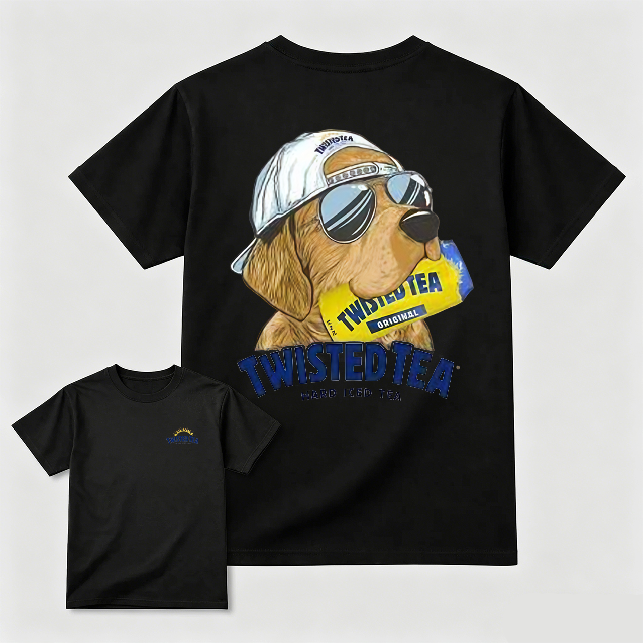 Retro Cool Dog With Twisted Tea Graphic Casual T-Shirt