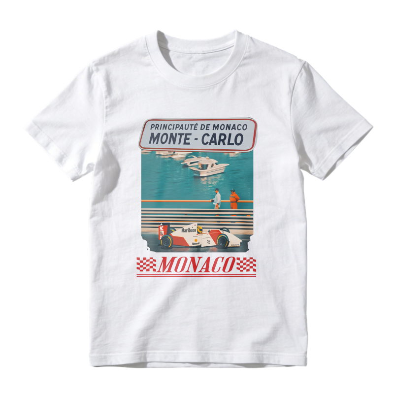 Monte Carlo Monaco Racing Boat Scene Unisex Classic T-shirt