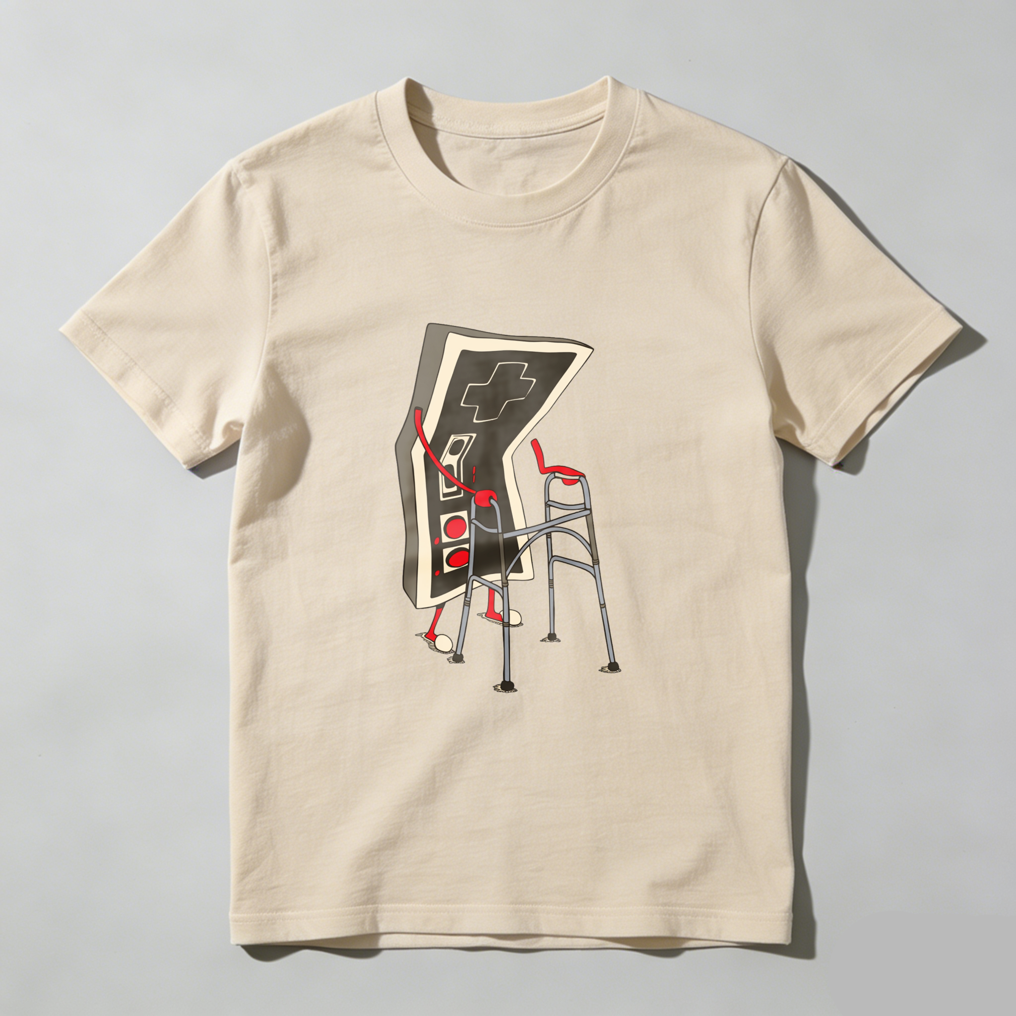 Game Controller With Crutches tshirt 100% cotton