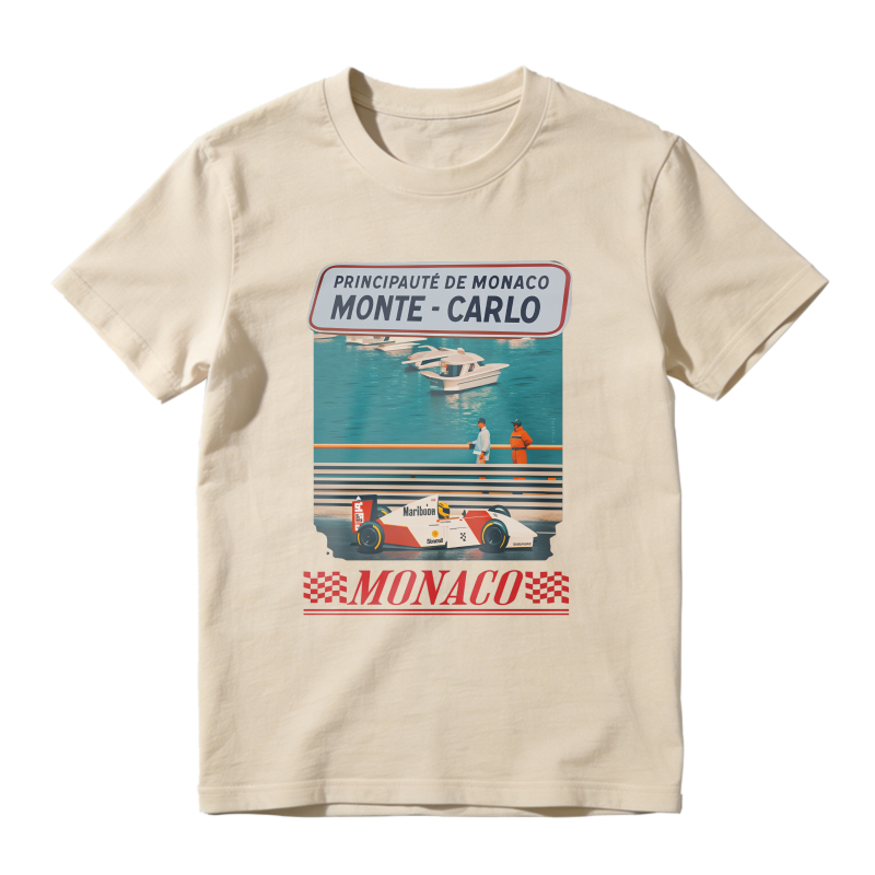 Monte Carlo Monaco Racing Boat Scene Unisex Classic T-shirt