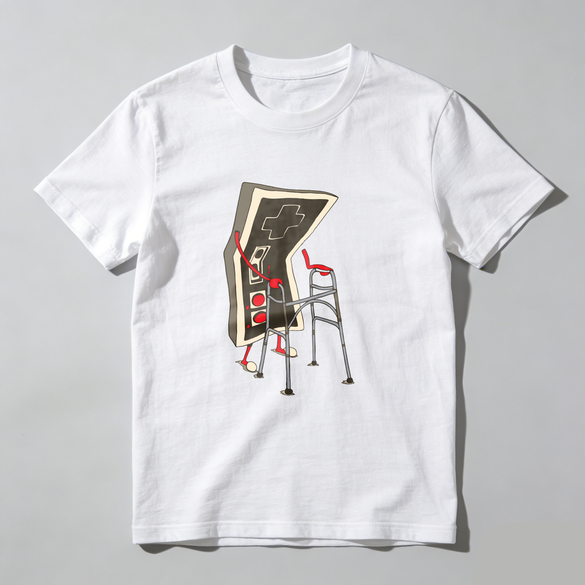 Game Controller With Crutches tshirt 100% cotton