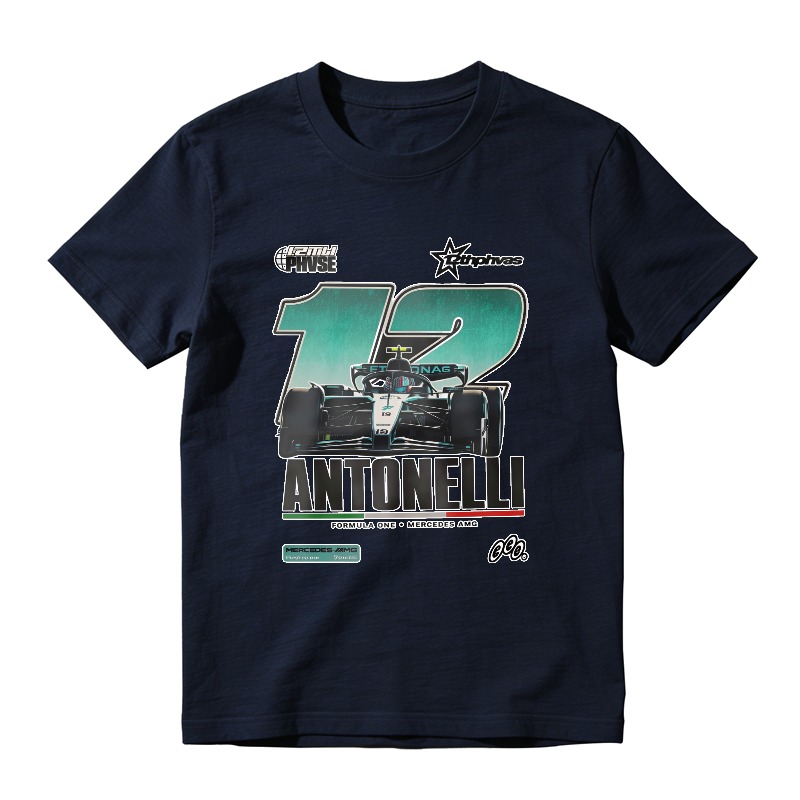 Formula One Racing Car Number 12 Antonelli Mercedes Amg Starphases Unisex Classic T-shirt