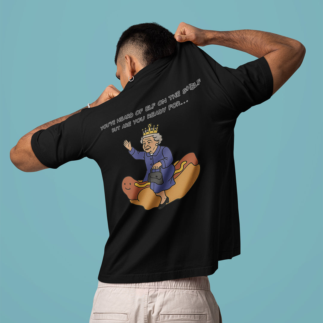 You've heard of elf on the shelf but are you ready for Lizzy on the Glizzy T-Shirt (backprint)