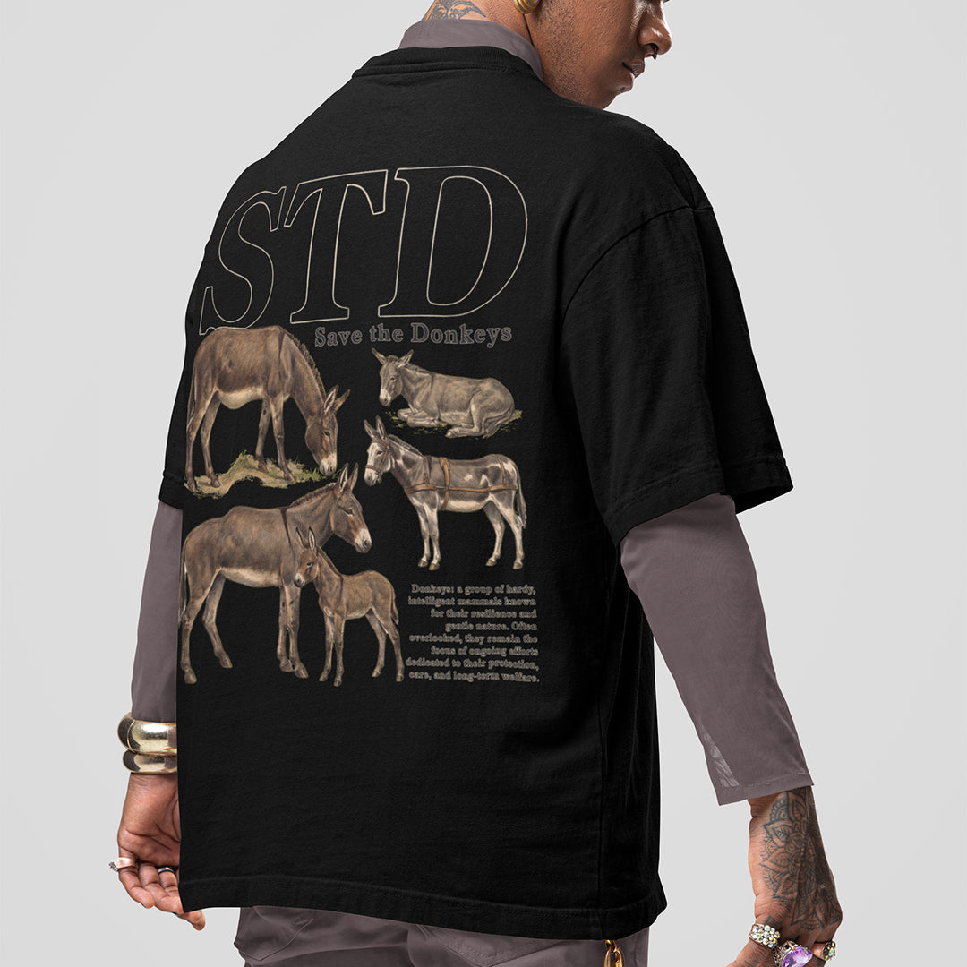 STD (save the donkeys) T-Shirt (backprint)