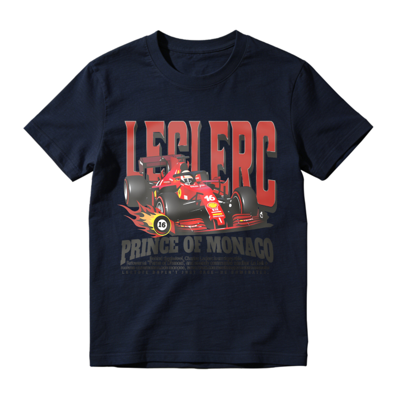 Leclerc Prince Of Monaco Formula One Racing Car Design Unisex Classic T-shirt