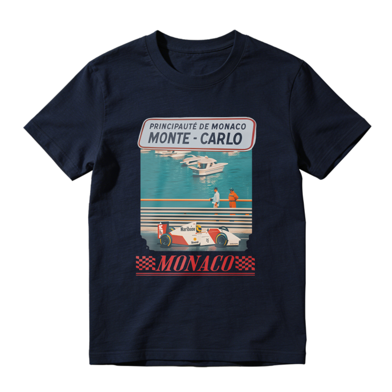 Monte Carlo Monaco Racing Boat Scene Unisex Classic T-shirt