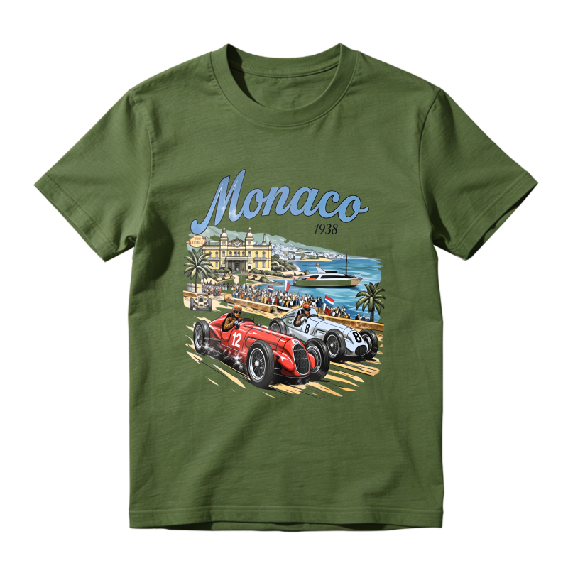 Monaco 1938 Racing Cars And Grand Prix Scene Unisex Classic T-shirt