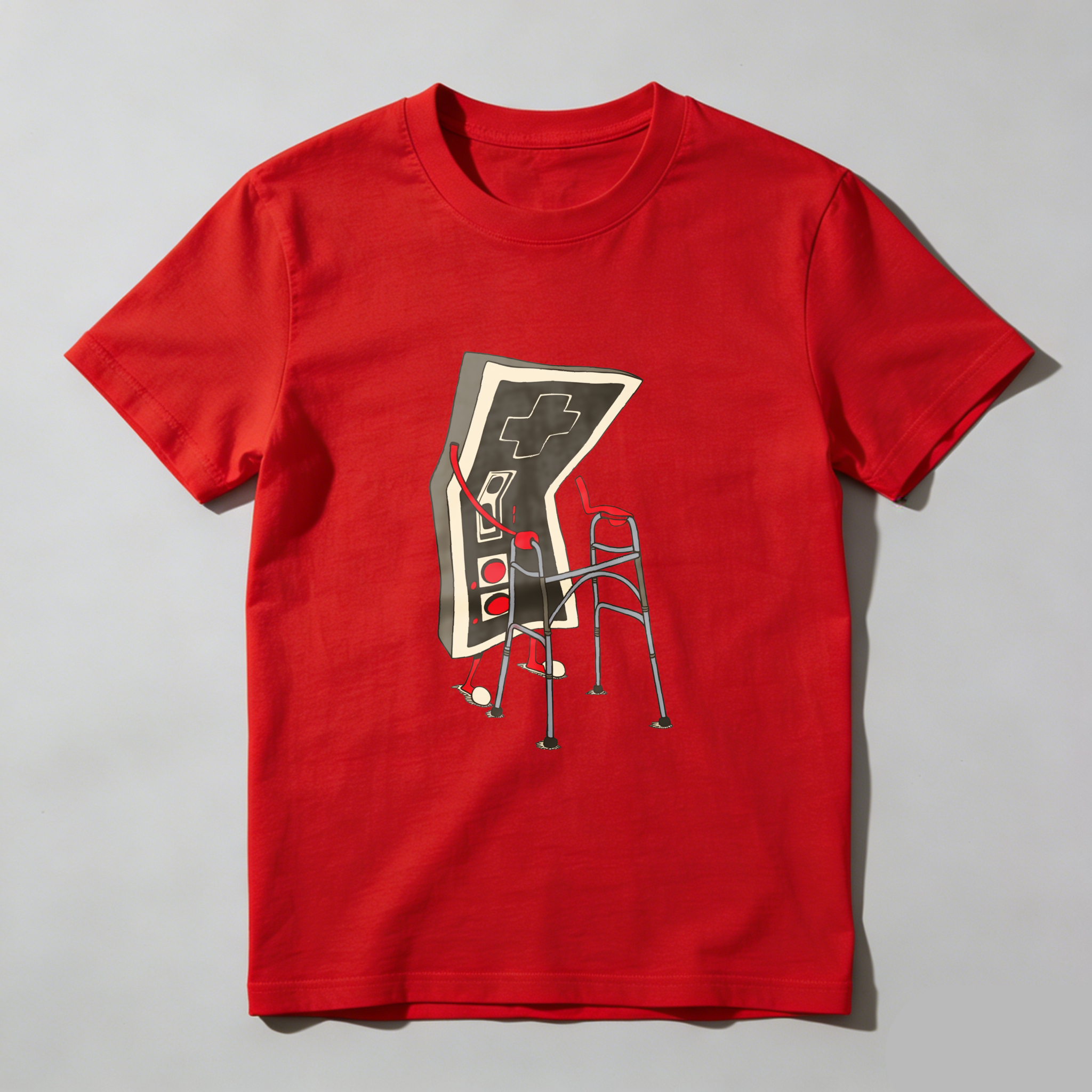 Game Controller With Crutches tshirt 100% cotton