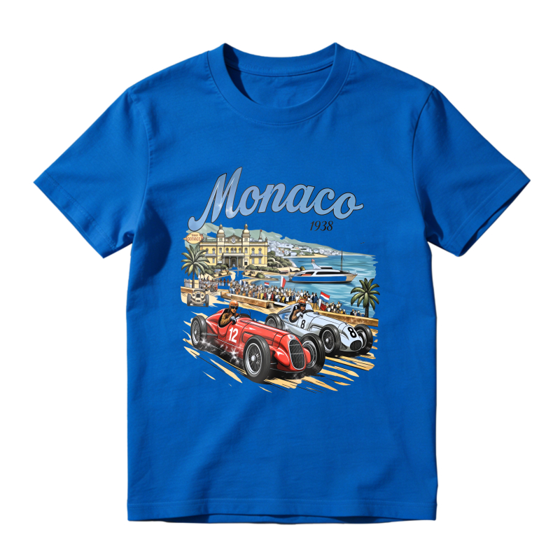 Monaco 1938 Racing Cars And Grand Prix Scene Unisex Classic T-shirt