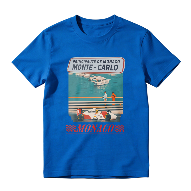 Monte Carlo Monaco Racing Boat Scene Unisex Classic T-shirt