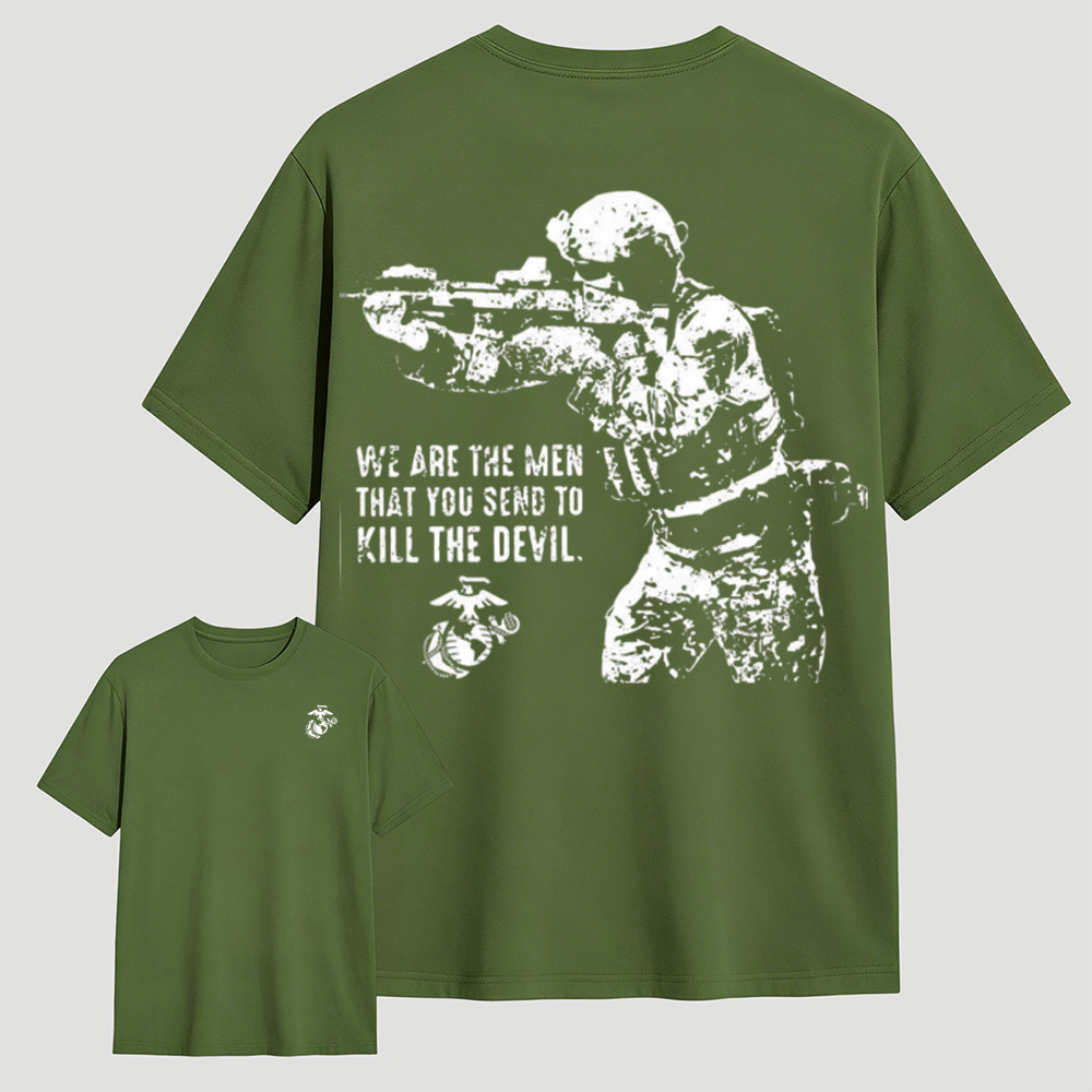 US Marine Veteran Double Sided Graphic Tee
