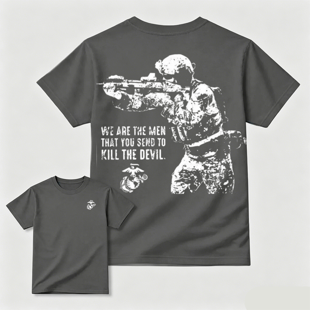 US Marine Veteran Double Sided Graphic Tee
