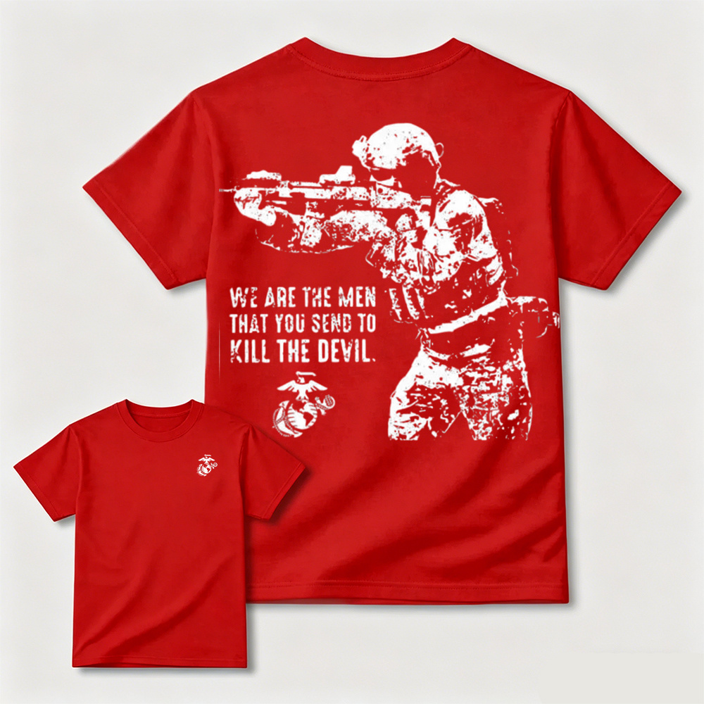 US Marine Veteran Double Sided Graphic Tee