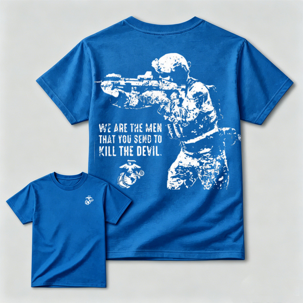US Marine Veteran Double Sided Graphic Tee