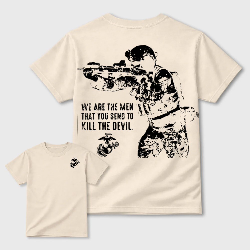 US Marine Veteran Double Sided Graphic Tee