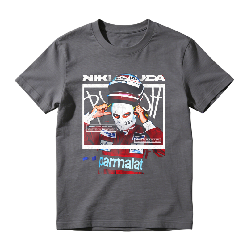 Niki Lauda Racing Helmet Portrait With Parmalat Logo Unisex Classic T-shirt
