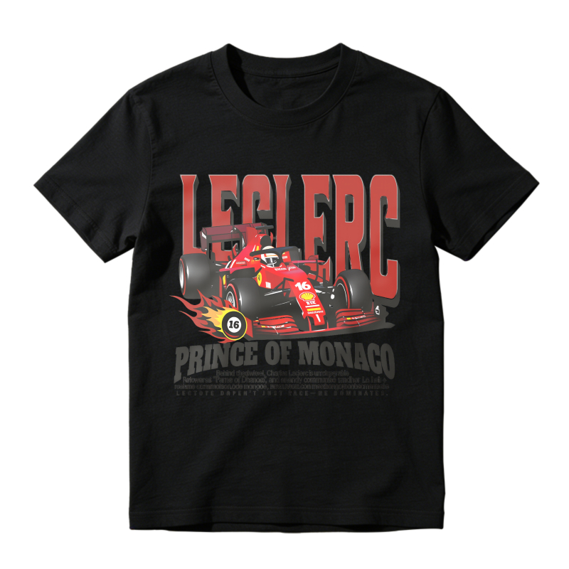Leclerc Prince Of Monaco Formula One Racing Car Design Unisex Classic T-shirt