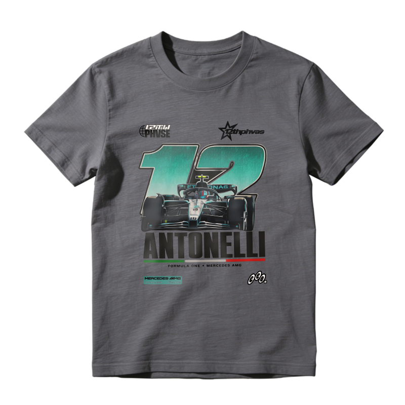 Formula One Racing Car Number 12 Antonelli Mercedes Amg Starphases Unisex Classic T-shirt