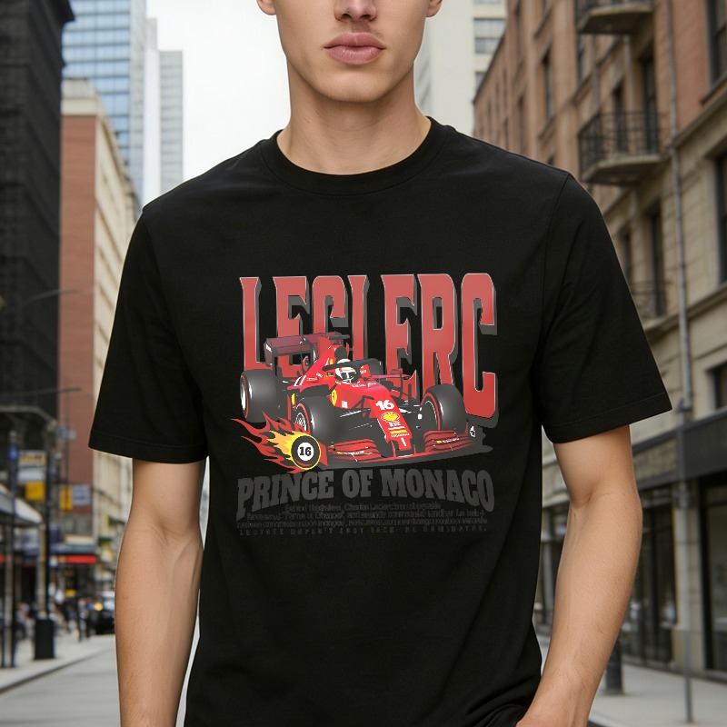 Leclerc Prince Of Monaco Formula One Racing Car Design Unisex Classic T-shirt