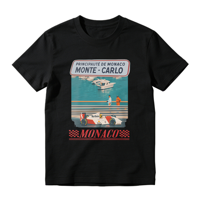 Monte Carlo Monaco Racing Boat Scene Unisex Classic T-shirt