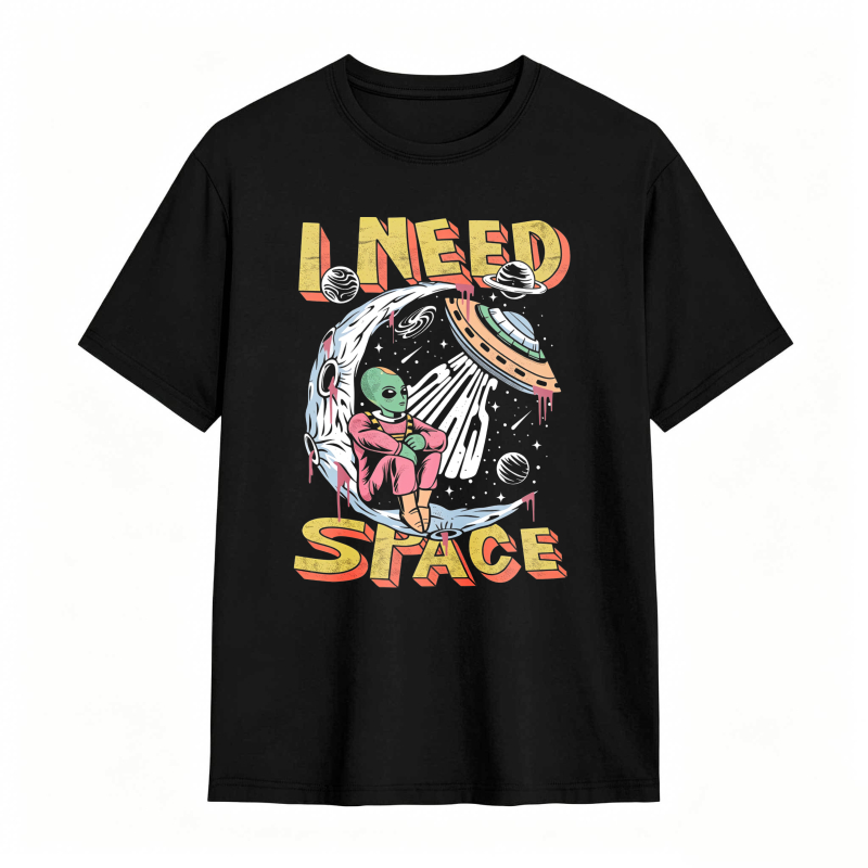 I Need Space Alien Moon Ufo tshirt 100% cotton