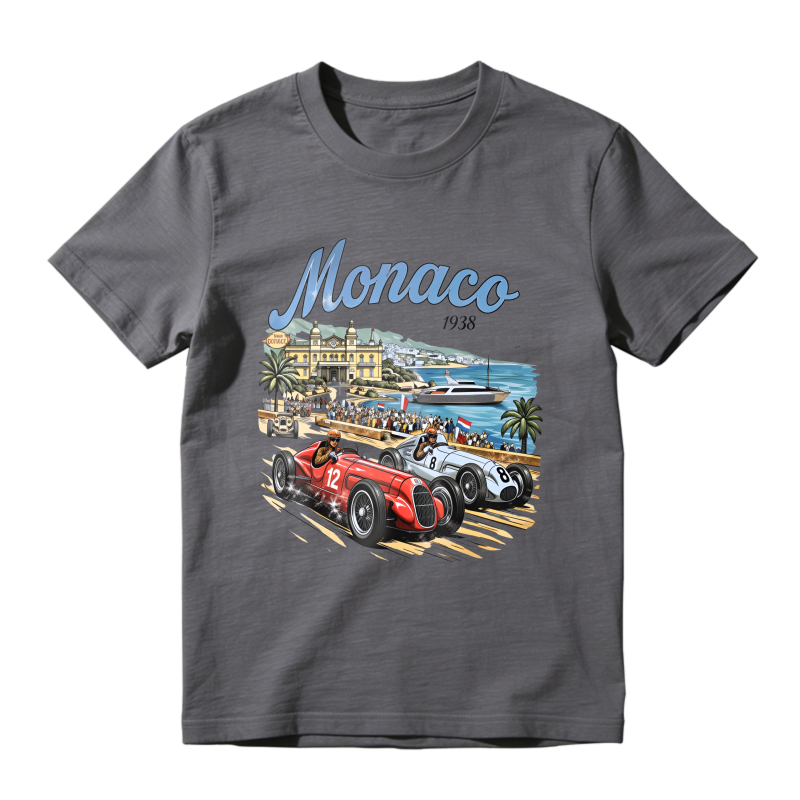 Monaco 1938 Racing Cars And Grand Prix Scene Unisex Classic T-shirt