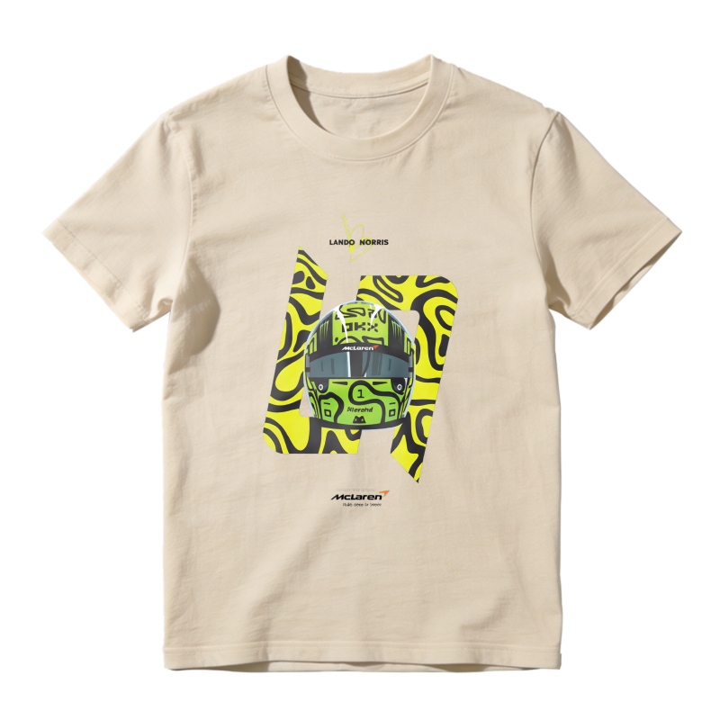Lando Norris McLaren Formula 1 Racing Helmet Design Unisex Classic T-shirt