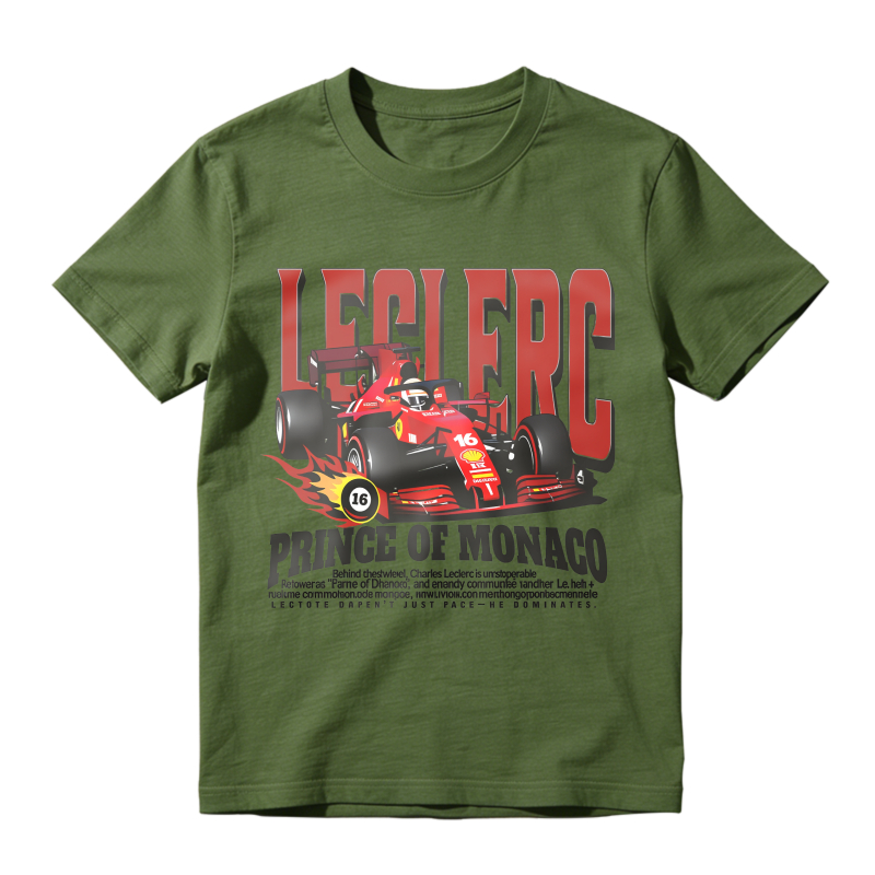 Leclerc Prince Of Monaco Formula One Racing Car Design Unisex Classic T-shirt