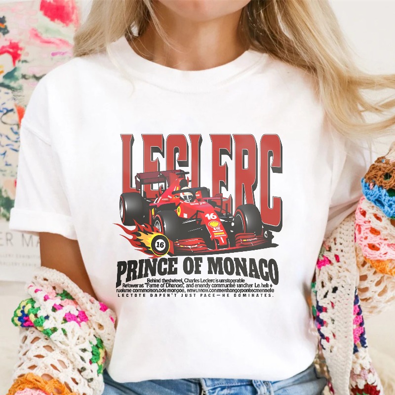 Leclerc Prince Of Monaco Formula One Racing Car Design Unisex Classic T-shirt