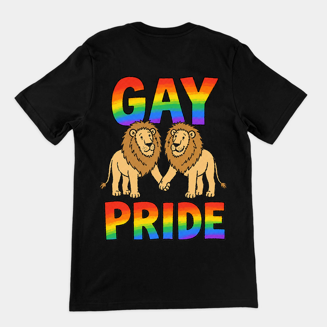 Gay Pride (lions) T-Shirt (backprint)
