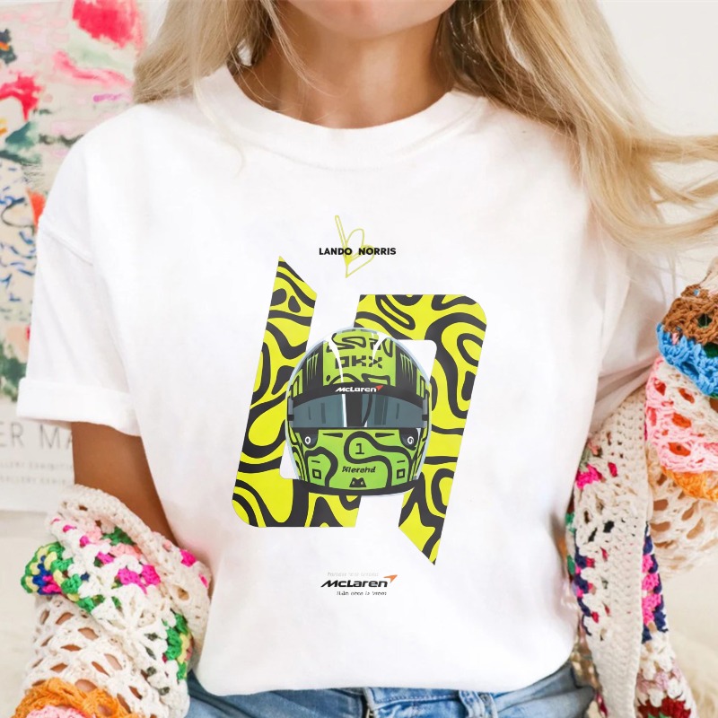 Lando Norris McLaren Formula 1 Racing Helmet Design Unisex Classic T-shirt