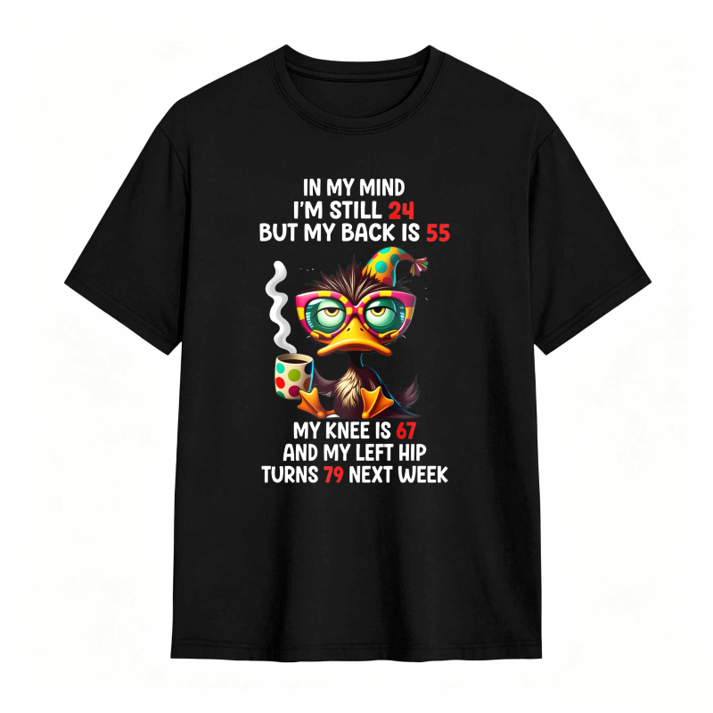 Duck With Glasses And Hat 100% Cotton Graphic T-shirt