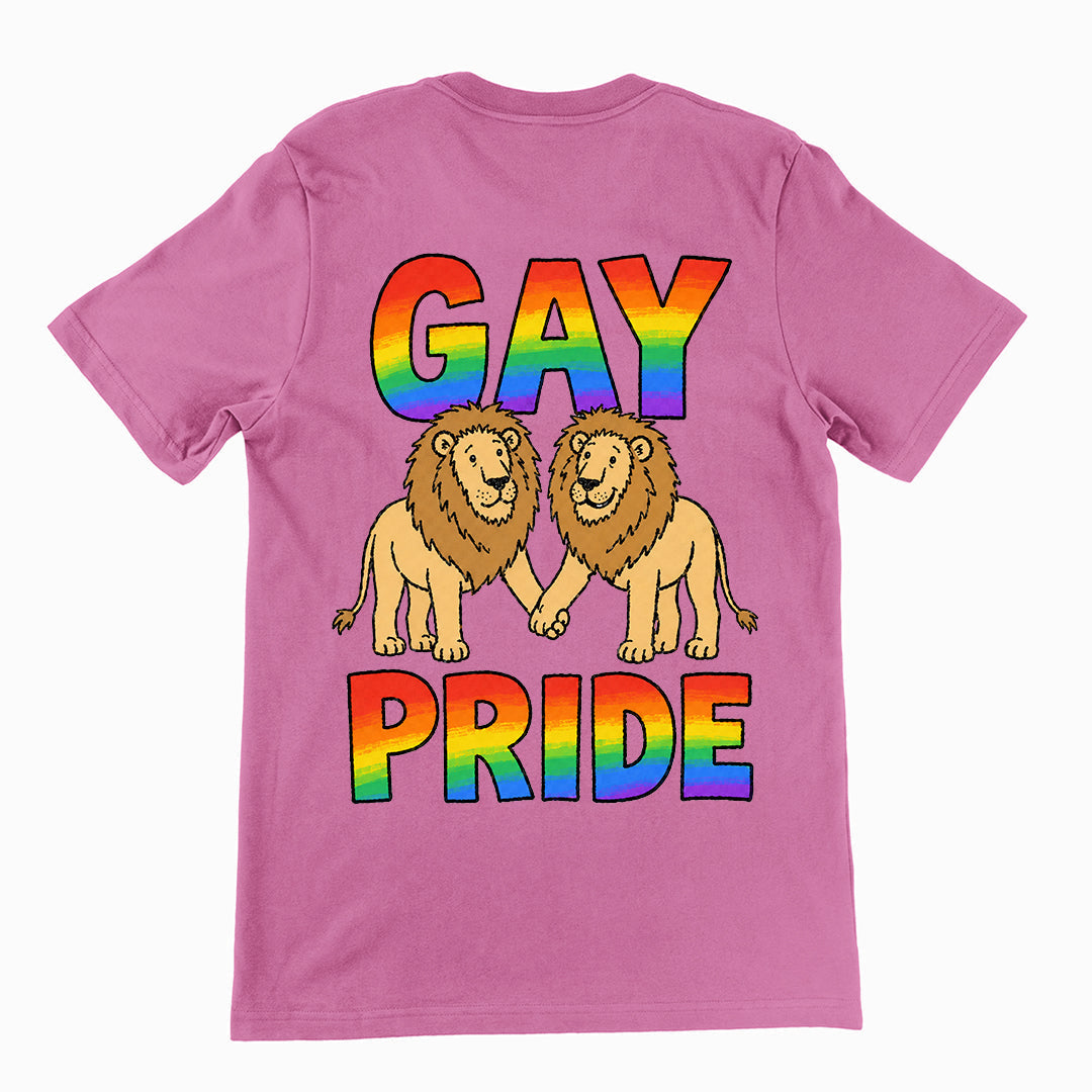 Gay Pride (lions) T-Shirt (backprint)