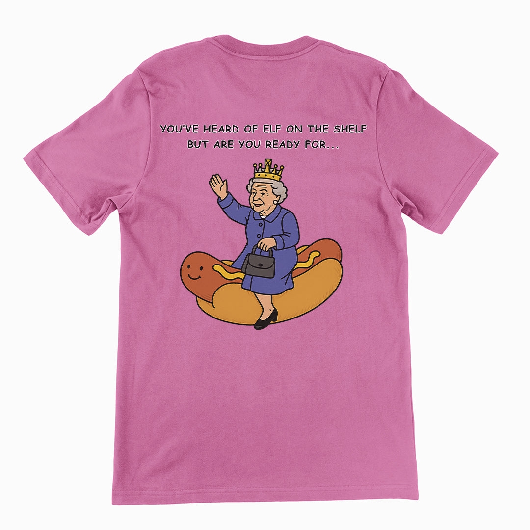 You've heard of elf on the shelf but are you ready for Lizzy on the Glizzy T-Shirt (backprint)