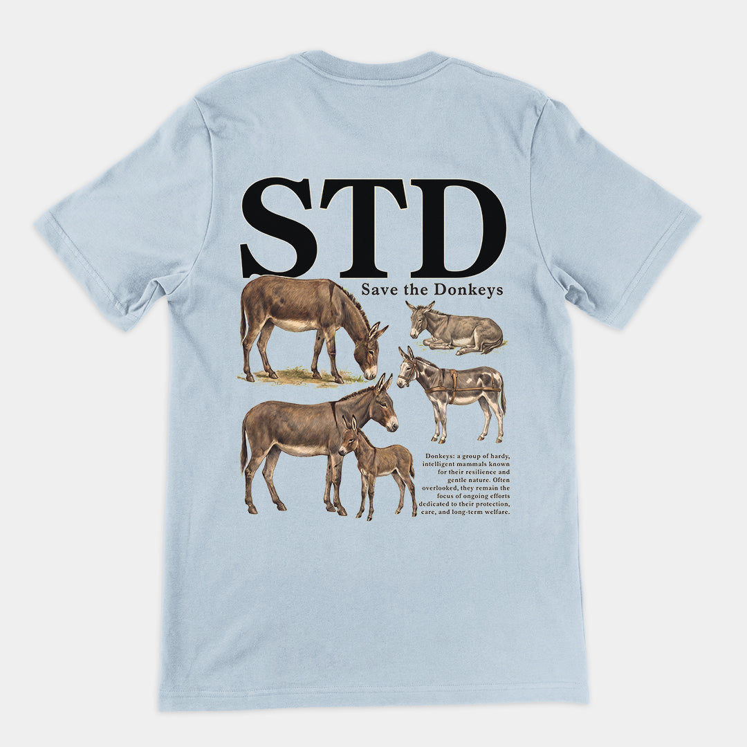 STD (save the donkeys) T-Shirt (backprint)