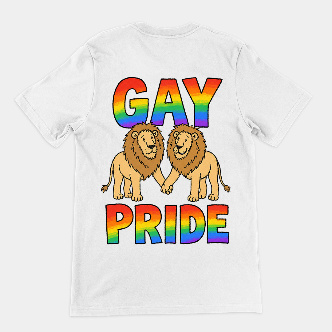 Gay Pride (lions) T-Shirt (backprint)