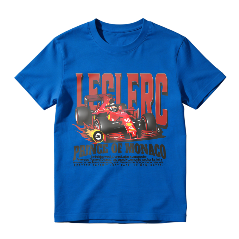 Leclerc Prince Of Monaco Formula One Racing Car Design Unisex Classic T-shirt