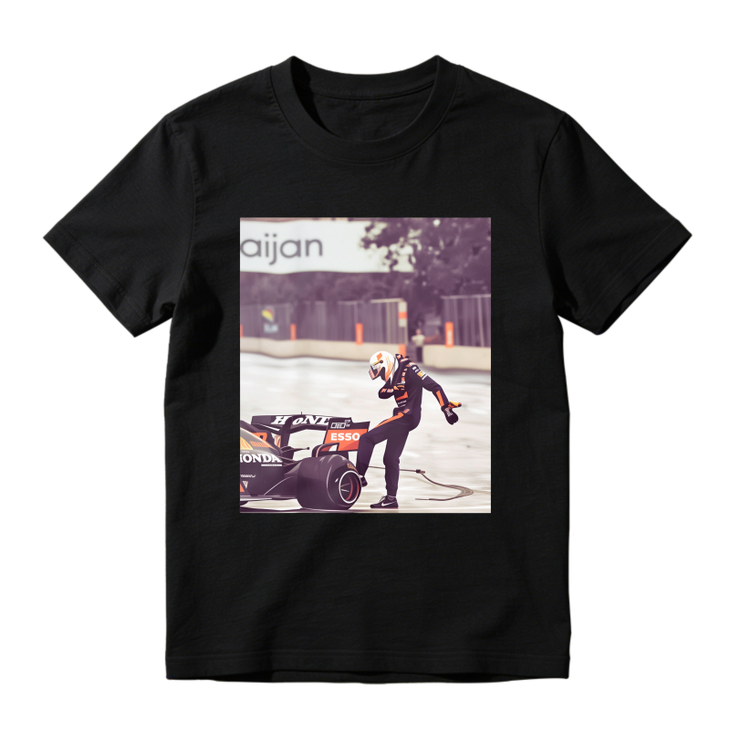 F1 Racing Driver With Formula One Car Unisex Classic T-shirt