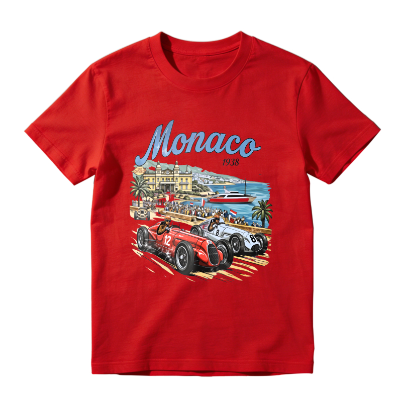 Monaco 1938 Racing Cars And Grand Prix Scene Unisex Classic T-shirt